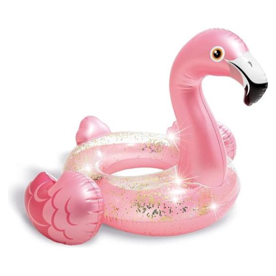 opblaasbare flamingo met glitters