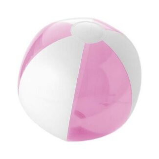 opblaasbare strandbal wit met roze